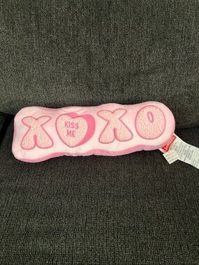 Pink "XOXO Kiss Me" Plush Pillow
